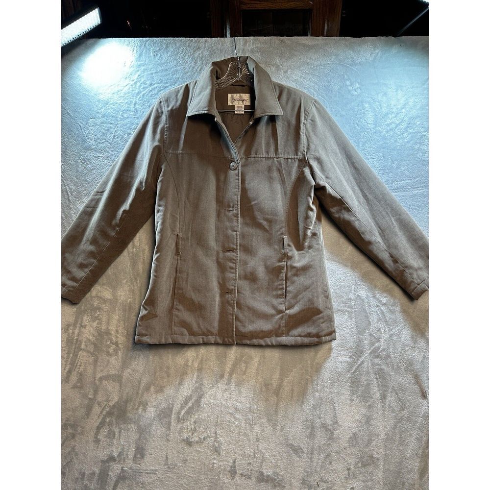 Worthington Rain Coat Liner Belted Jacket Beige Sz PM